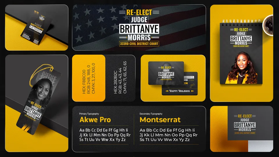 Brittanye Morris logo and brand identity board