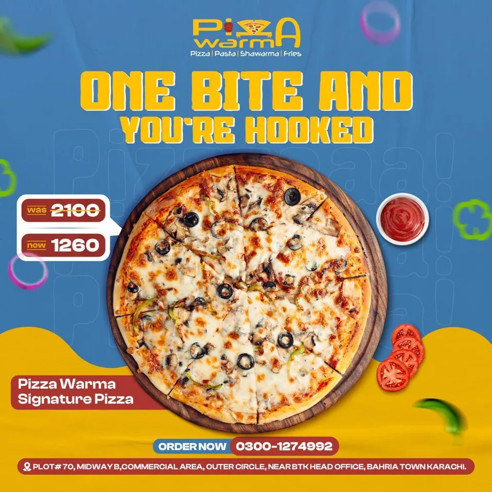 Pizza Warma food and beverage social design 6