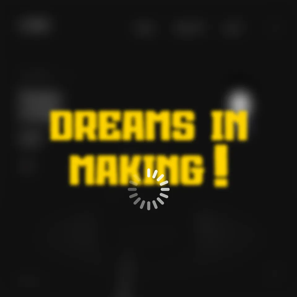 Markit Mania teaser post: 'Dreams in making!' blurred behind a loading spinner
