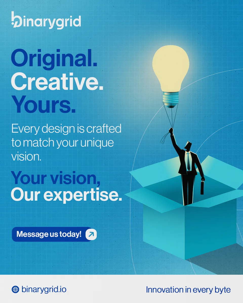 BinaryGrid social media design 3