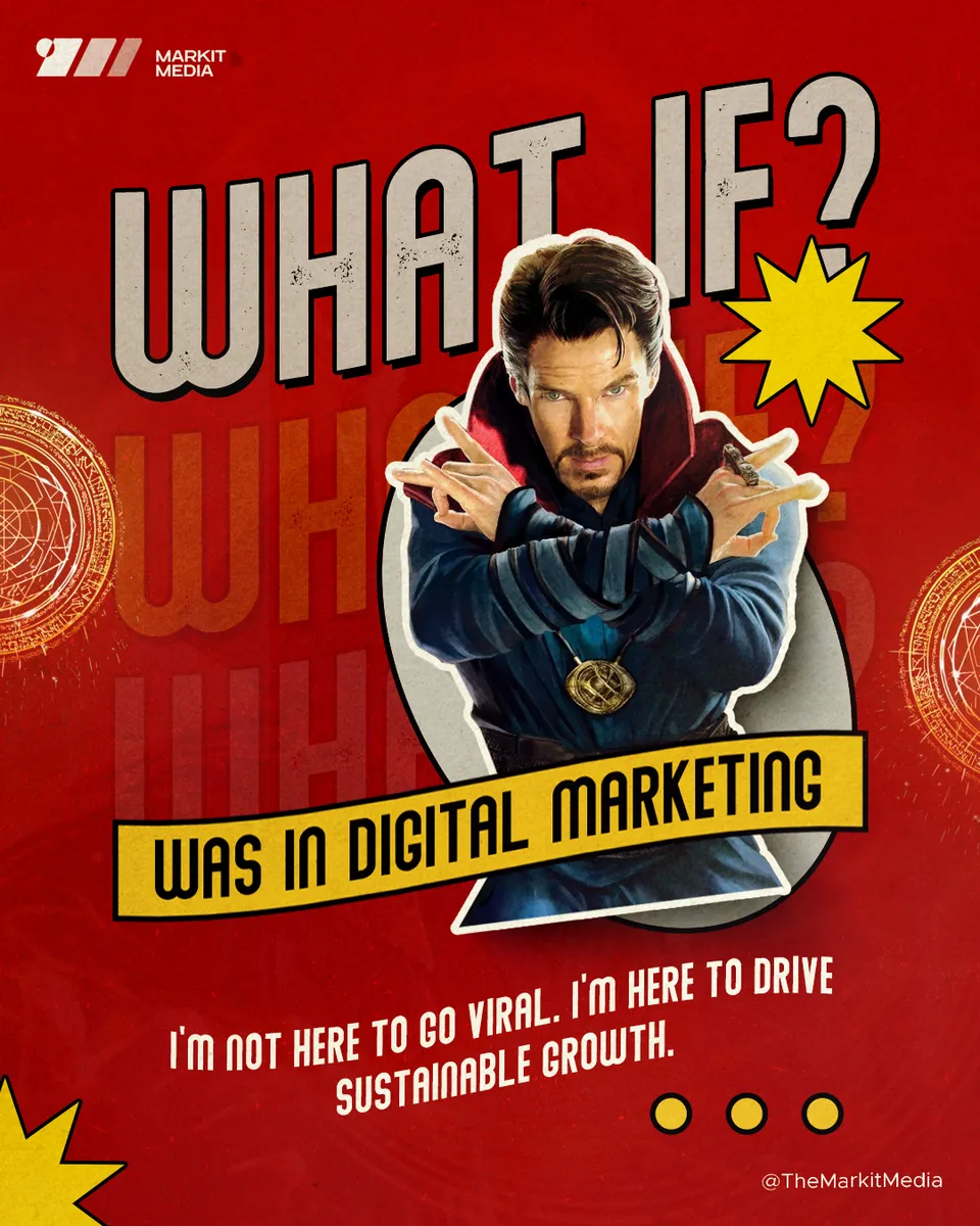Markit Media 'What if... was in digital marketing' post: man in a cloak and amulet, sustainable growth