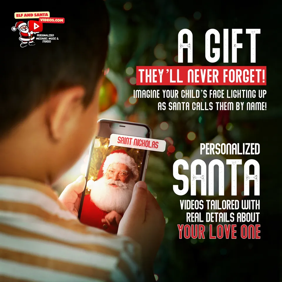 Elf and Santa Videos social media design 8