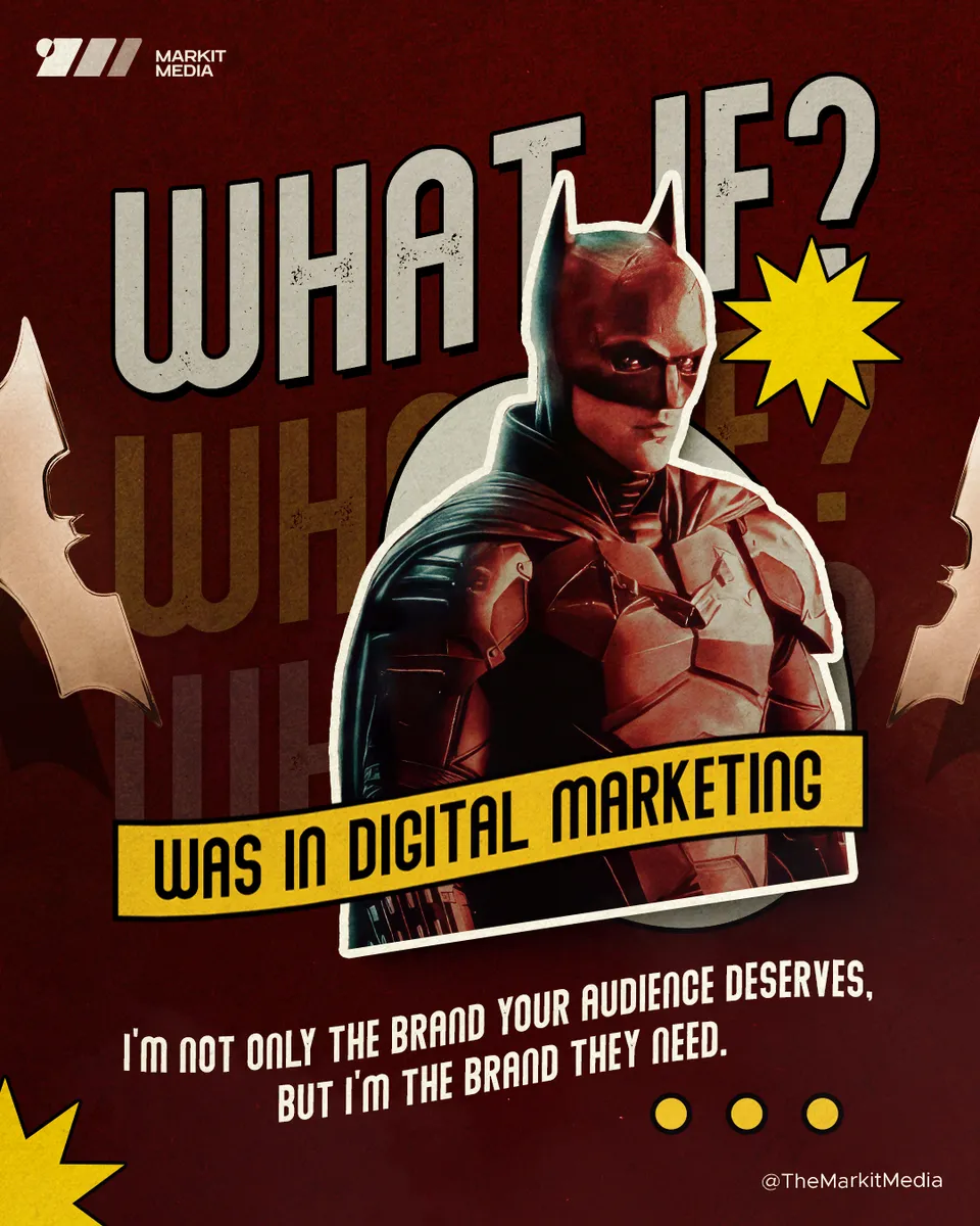 Markit Media 'What if... was in digital marketing' post: masked caped superhero, the brand they need