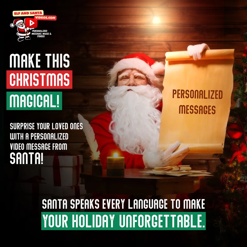 Elf and Santa Videos social media design 10