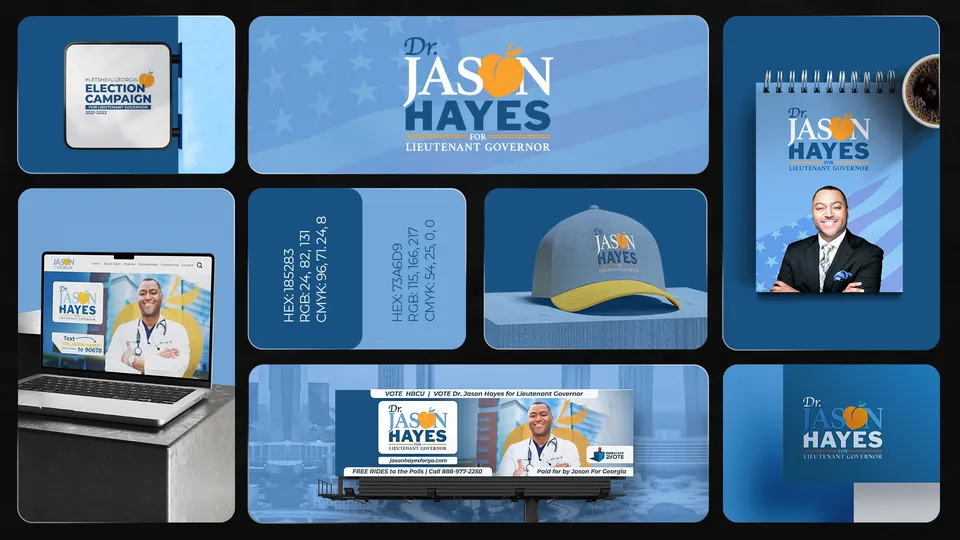 Dr Jason Hayes logo and brand identity board