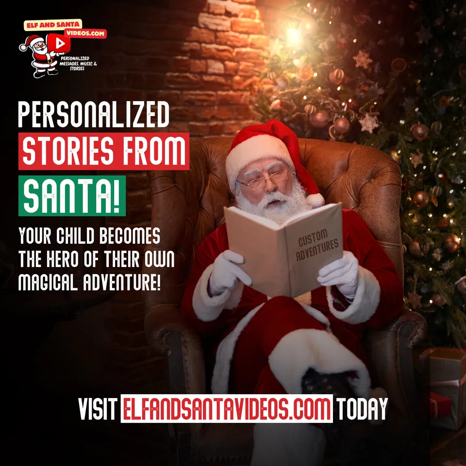 Elf and Santa Videos social media design 6