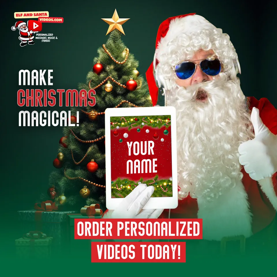 Elf and Santa Videos social media design 7